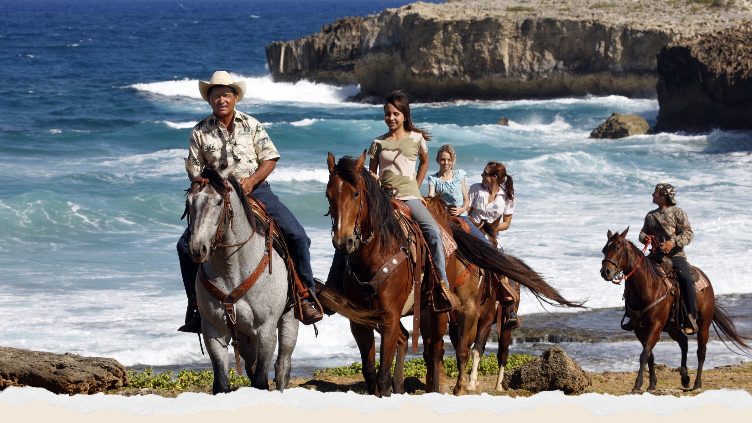 a man riding a horse in a body of water