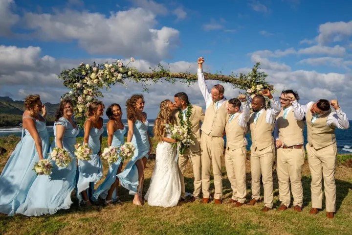 a group of people posing for the camera